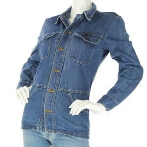 80s Vintage Wrangler Western Hippie Rock Grunge New Wave Denim Jean Coat Jacket